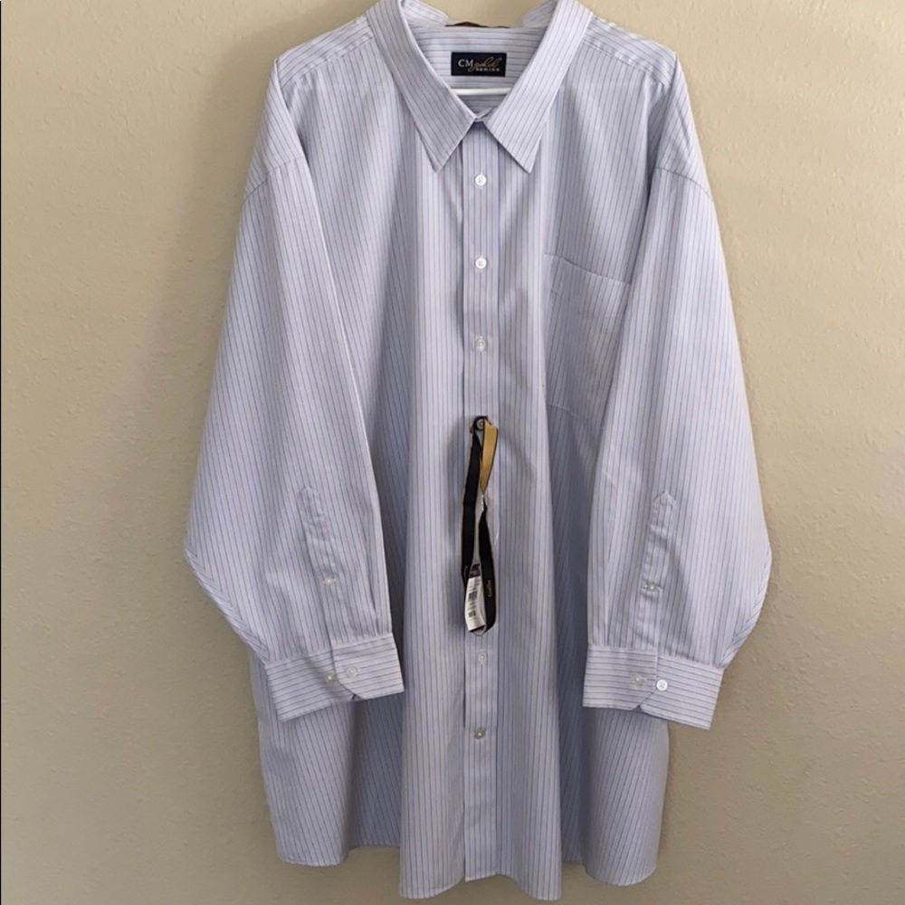 CASUAL MALE GOLD SERIES Men’s Long Sleeve Striped Button Down Size 22 NWT